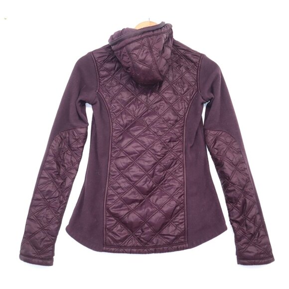 COPY - Athleta Womens Plum Quilted Full-Zip Fleece Jacket With Hood Size S - Picture 7 of 10